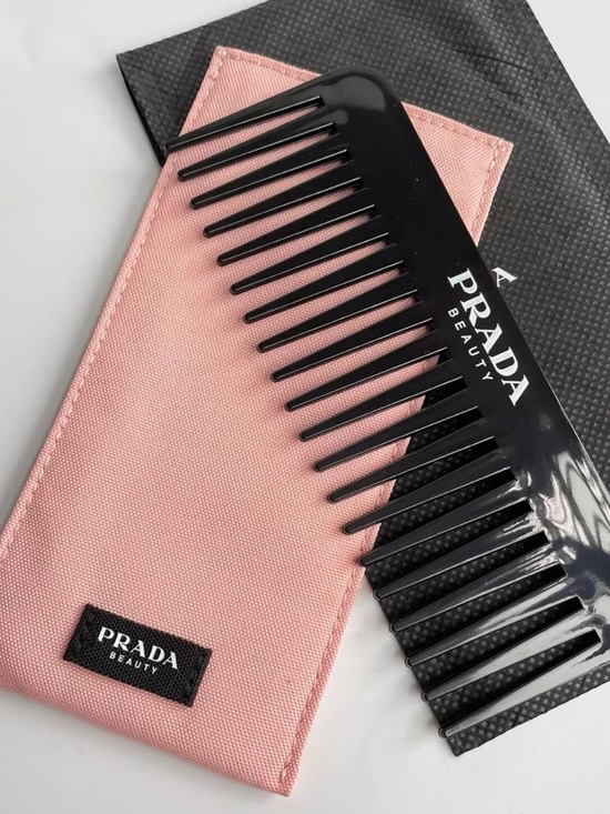 Prada Other - Prada beauty Black Wide-Tooth Comb with Pink Sleeve